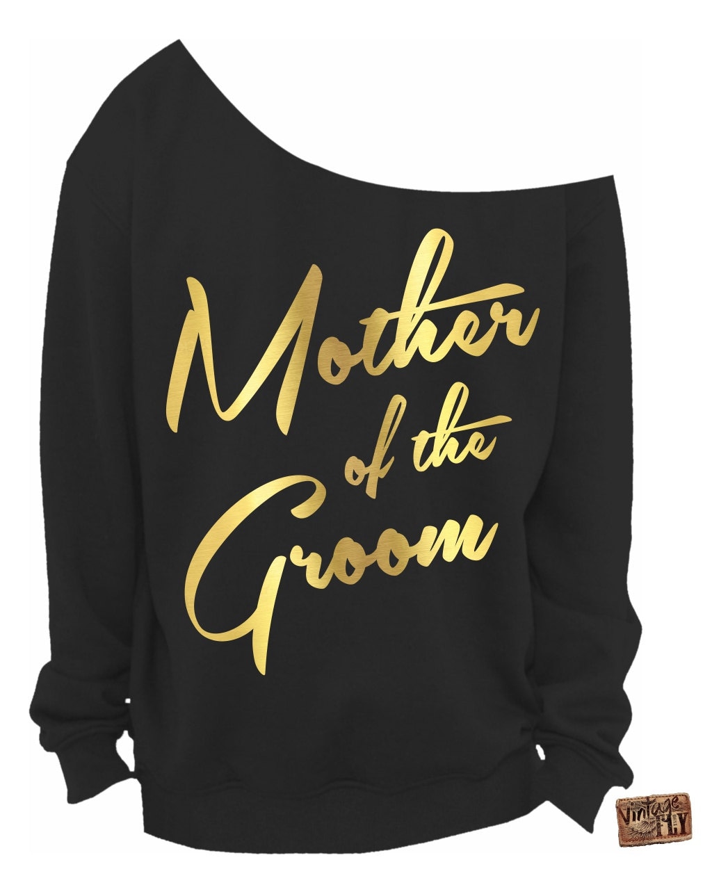 Geschenk Für Mutter Des Bräutigams - Damen Slouchy Sweatshirt Off The Shoulder Braut Shower Geschenk Folienabdrücke S, M, Lg, Xl, Xxl, Xxxl von Vintageflyclothingco