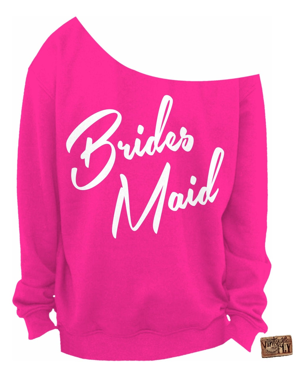 Hochzeitsgeschenk - Brautjungfern Sweatshirt Brautshirt Hochzeitsgeschenk Slouchy Off The Shoulder S, M, Lg, Xl, Xxl, Xxxl von Vintageflyclothingco