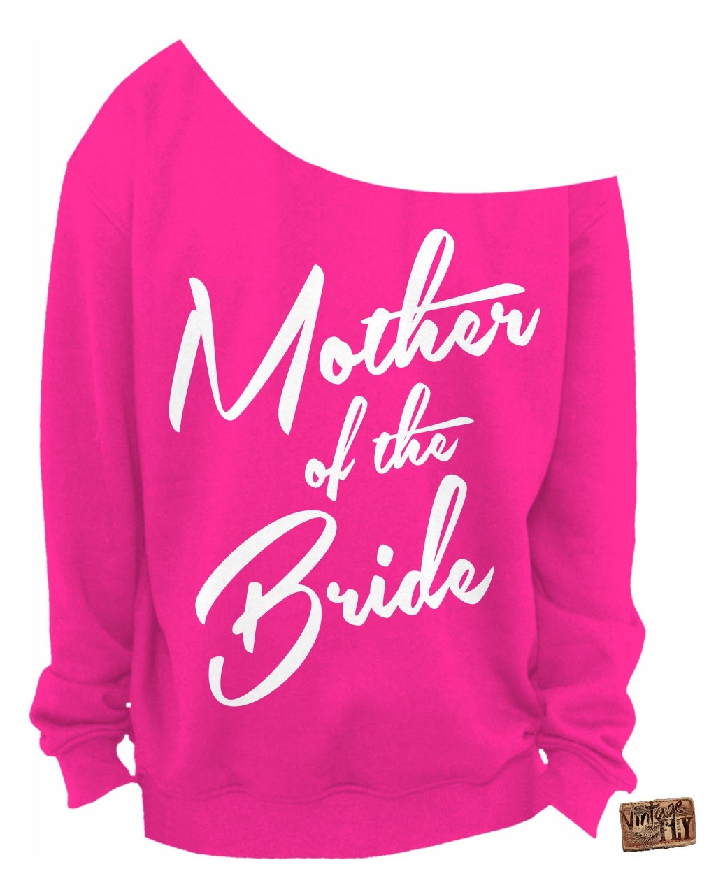 Hochzeitsgeschenk - Mutter Der Braut Brautshirt Hochzeitsgeschenk Slouchy Sweatshirt Off The Shoulder S, M, Lg, Xl, Xxl, Xxxl von Vintageflyclothingco