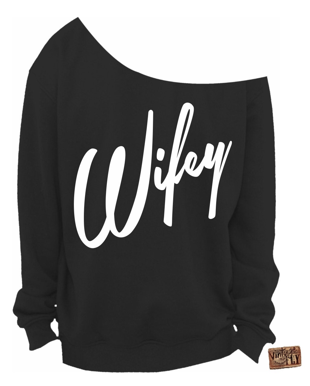 Hochzeitsshirt - Hochzeitsgeschenk Slouchy Sweatshirt Off The Shoulder S, M, Lg, Xl, Xxl, Xxxl von Vintageflyclothingco