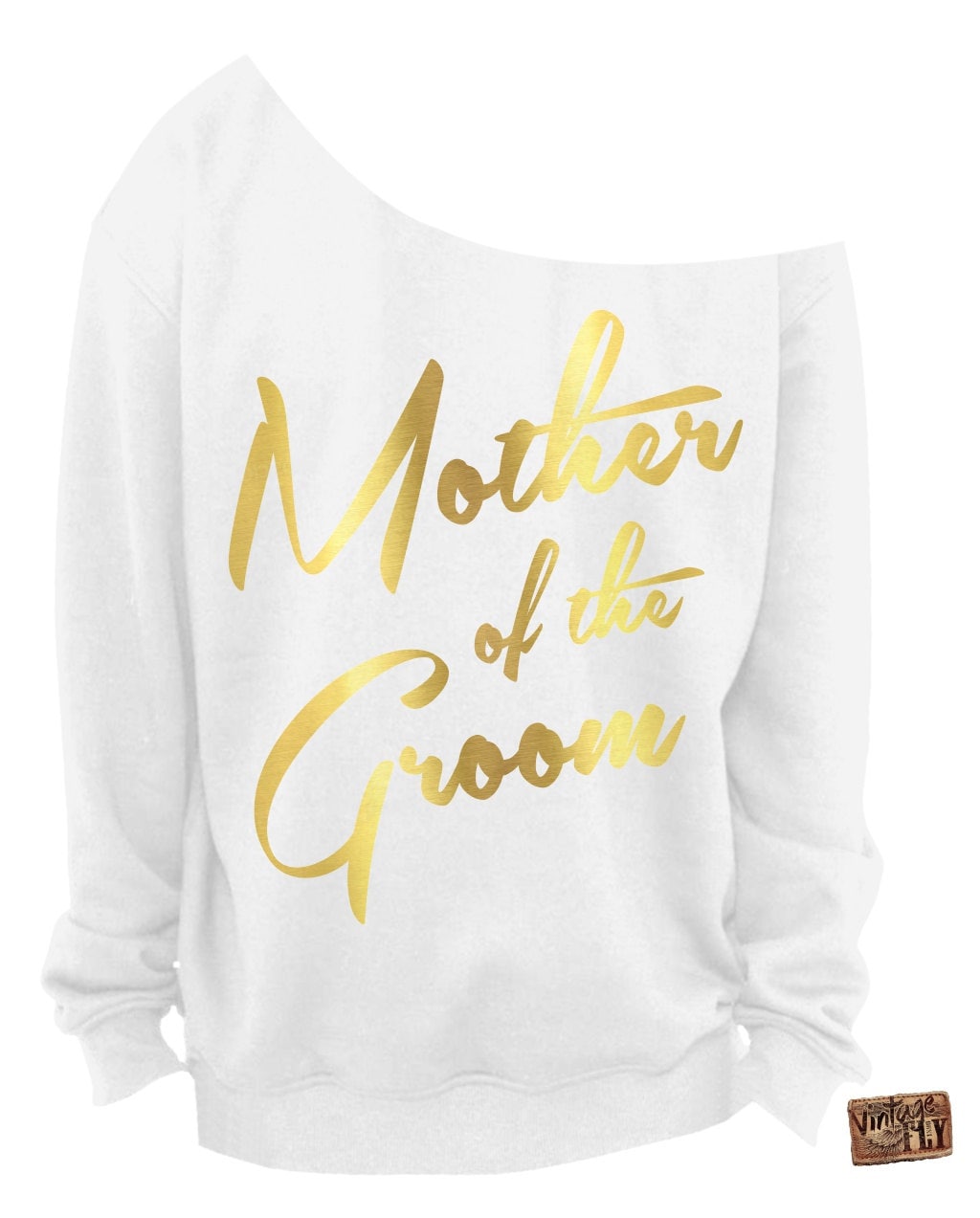 Mutter Des Bräutigam - Bridal Dusche Geschenk Damen Slouchy Sweatshirt Off The Shoulder Shirt Glitter Aufdrucke S, M, Lg, Xl, Xxl, Xxxl von Vintageflyclothingco