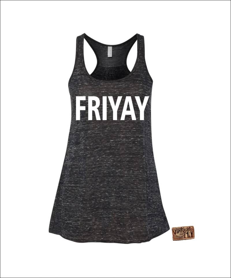 Tank Top - Friday Friyay Damen Flowy Racerback Tank Top Lustige Shirts Beach Shirt 4. Juli Party Sonne Fun S Xxl von Vintageflyclothingco