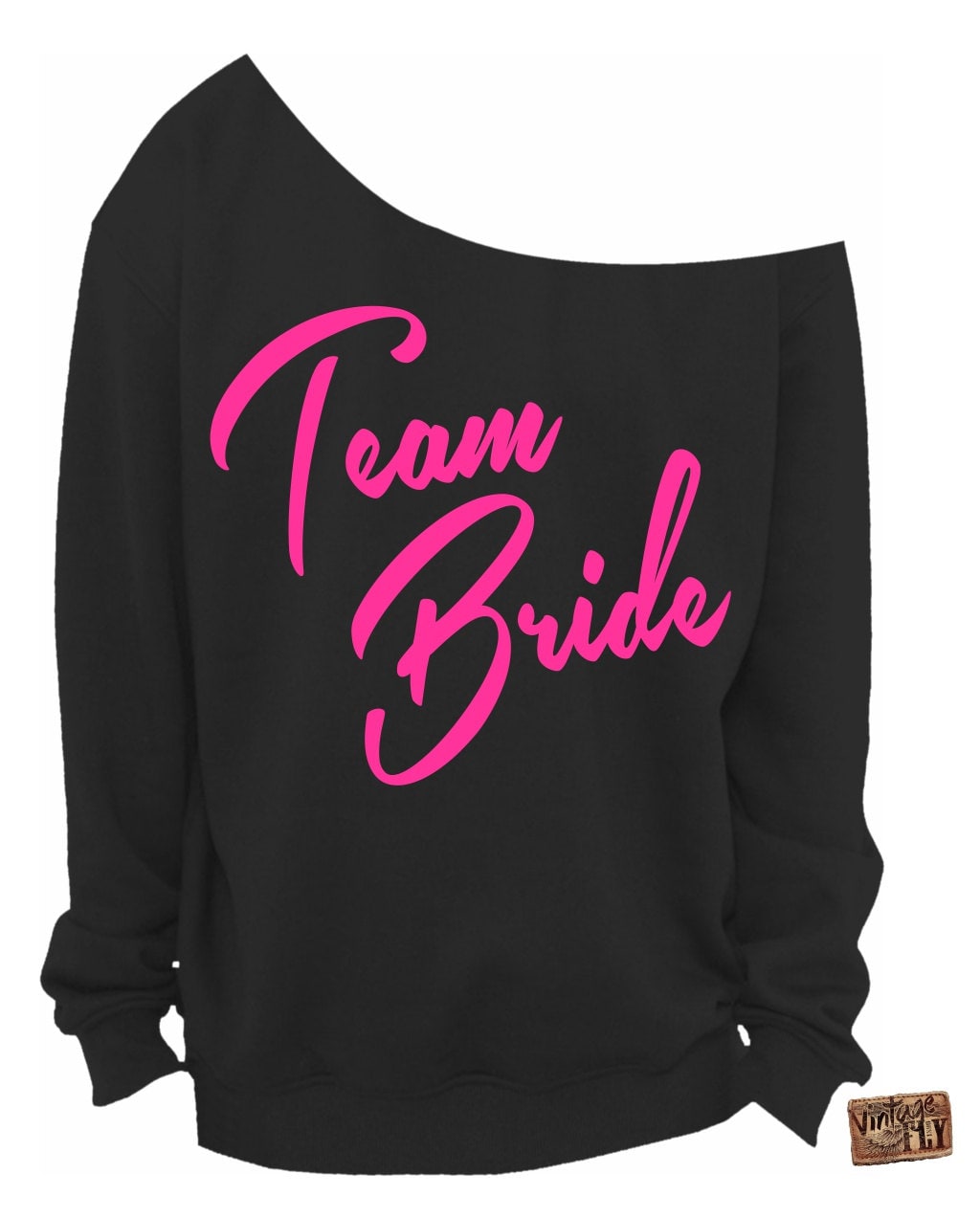 Team Bride Sweathshirt - Verlobungsgeschenk Brautdusche Hochzeitsgeschenk Slouchy Sweatshirt Off The Shoulder S, M, Lg, Xl, Xxl, Xxxl von Vintageflyclothingco