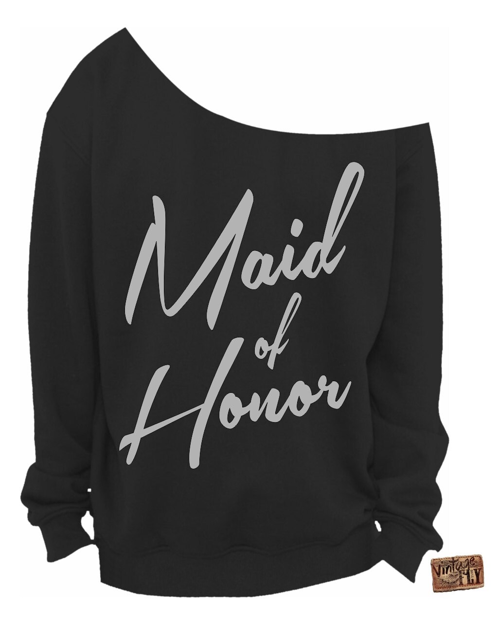 Trauzeugin - Hochzeitsgeschenk Slouchy Sweatshirt Off The Shoulder S, M, Lg, Xl, Xxl, Xxxl von Vintageflyclothingco