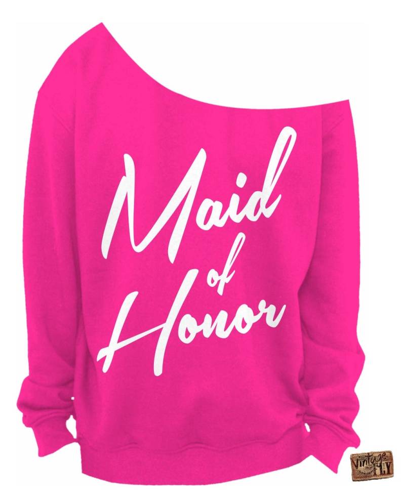 Trauzeugin Shirt - Hochzeitsgeschenk Slouchy Sweatshirt Off The Shoulder S, M, Lg, Xl, Xxl, Xxxl von Vintageflyclothingco