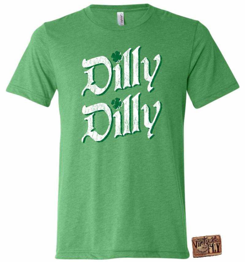 st Patricks Day T-Shirt - Dilly Super Weiches Tri Blend Shirt Herren Damen Unisex Größen Xs Xxxl von Vintageflyclothingco