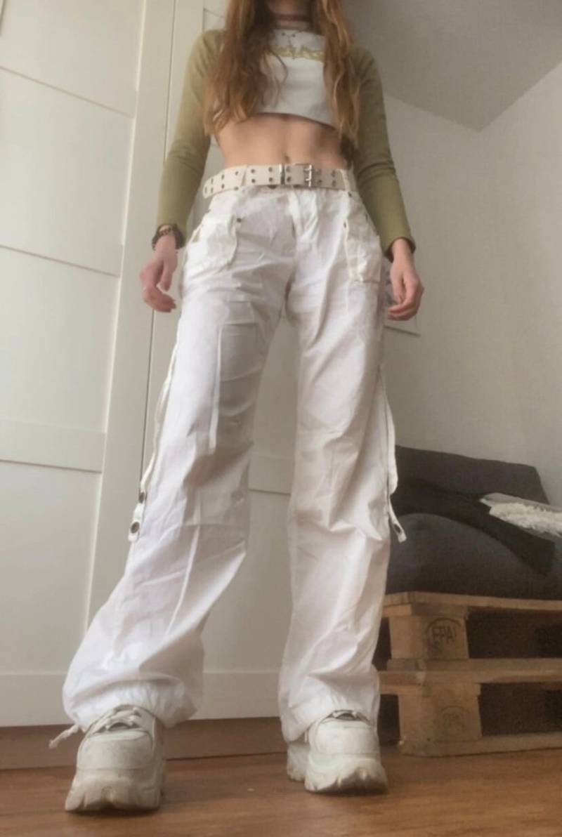 Baggy Gerade Geschnittene Low Waist Hose Y2K von Vintagekeller