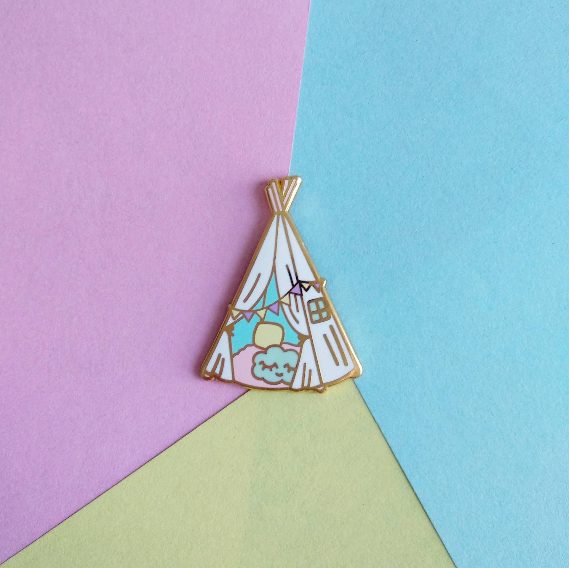 Kinderzelt Pin - Tiny Houses Hard Enamel Pin Schutzzelt Kinderzelt Pin - Tiny Houses Hard Enamel Pin Schutzzelt von Vintagemlife