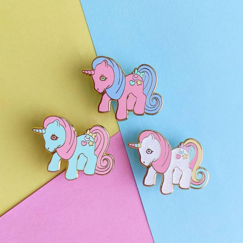 Meine Pastell-Pony-Pin - Kleinen Pony-Pins in Rosa, Weiß+Glitzer, Blau Oder Den 3 Farben Meine Pastell-Pony-Pin - Kleinen Pony-Pins in Rosa, Weiß+Glitzer, Blau Oder Den 3 Farben von Vintagemlife