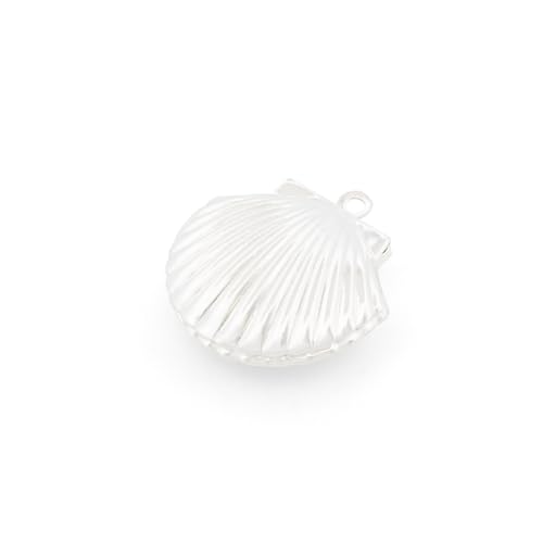 Vintageparts Medaillon als Muschel aus Messing 23 mm in Silberfarben mit langanhaltender Beschichtung zum Schmuck selber machen, Charms und Anhänger Vintageparts Medaillon als Muschel aus Messing 23 mm in Silberfarben mit langanhaltender Beschichtung zum Schmuck selber machen, Charms und Anhänger von Vintageparts FACHHANDEL FÜR SCHMUCKZUBEHÖR