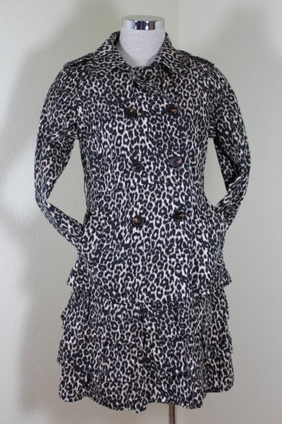 Dg Dolce Und Gabbana Geparden Print Trenchcoat Jacke Kleid Klein Bis Mittel 5 6 7 von Vintages727