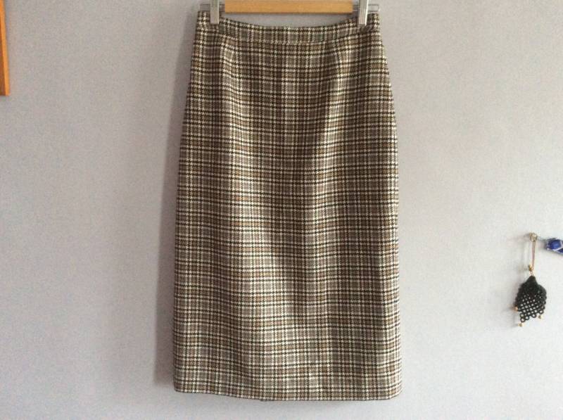 70Er Vintage Wollrock Mit Hahnentrittmuster - Made in France 70Er Vintage Wollrock Mit Hahnentrittmuster - Made in France von VintagestarParis