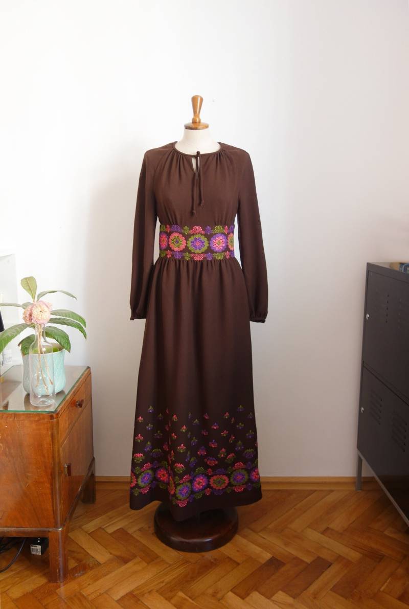 70Er Jahre Kleid Aus Crepe von VintageundRosenroth