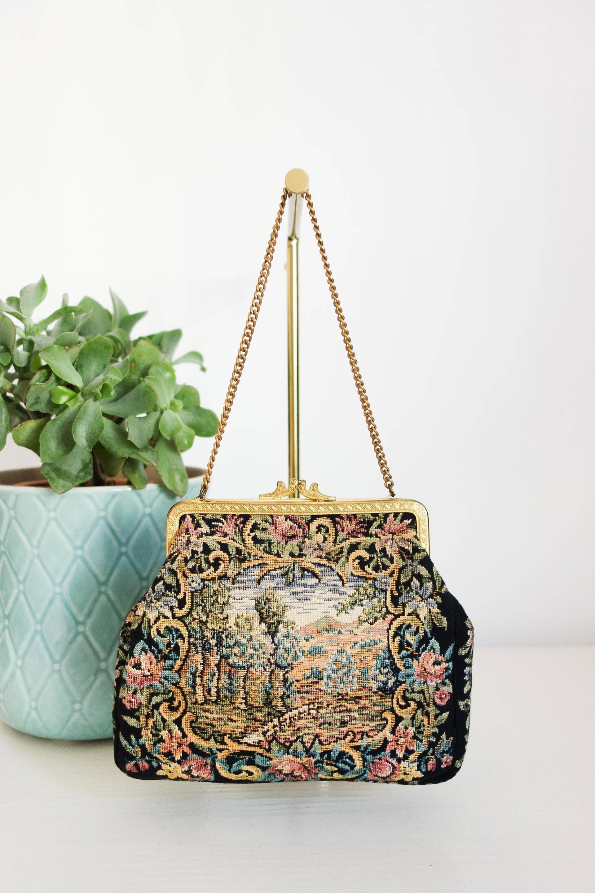 Antike Petit Point Tasche von VintageundRosenroth