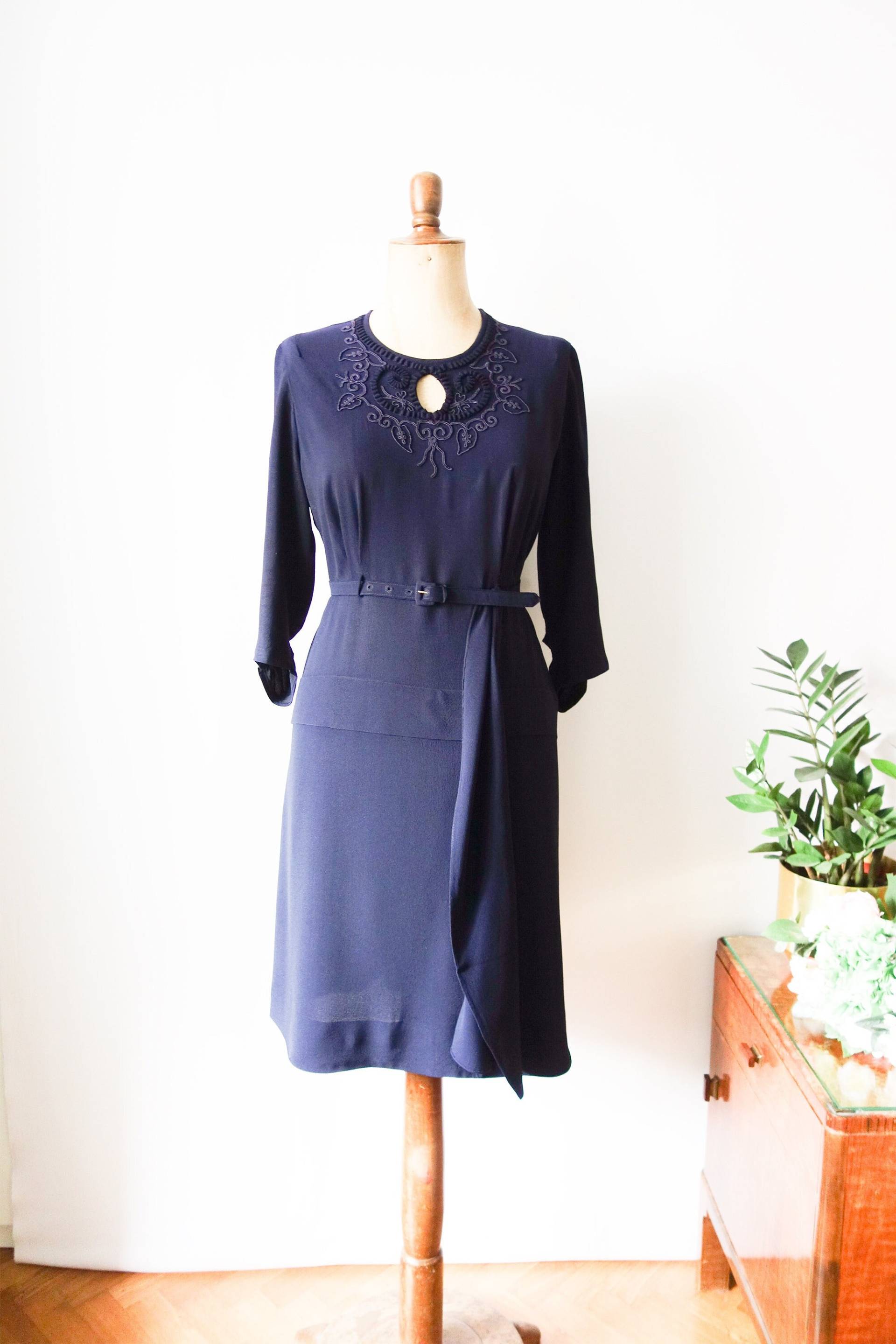 Besticktes Kleid, 20Er, True Vintage von VintageundRosenroth