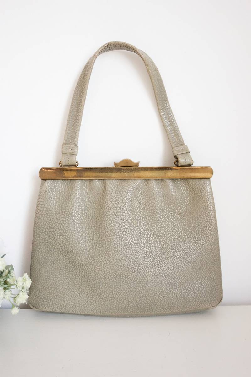 Graue Henkeltasche, 50Er Jahre von VintageundRosenroth