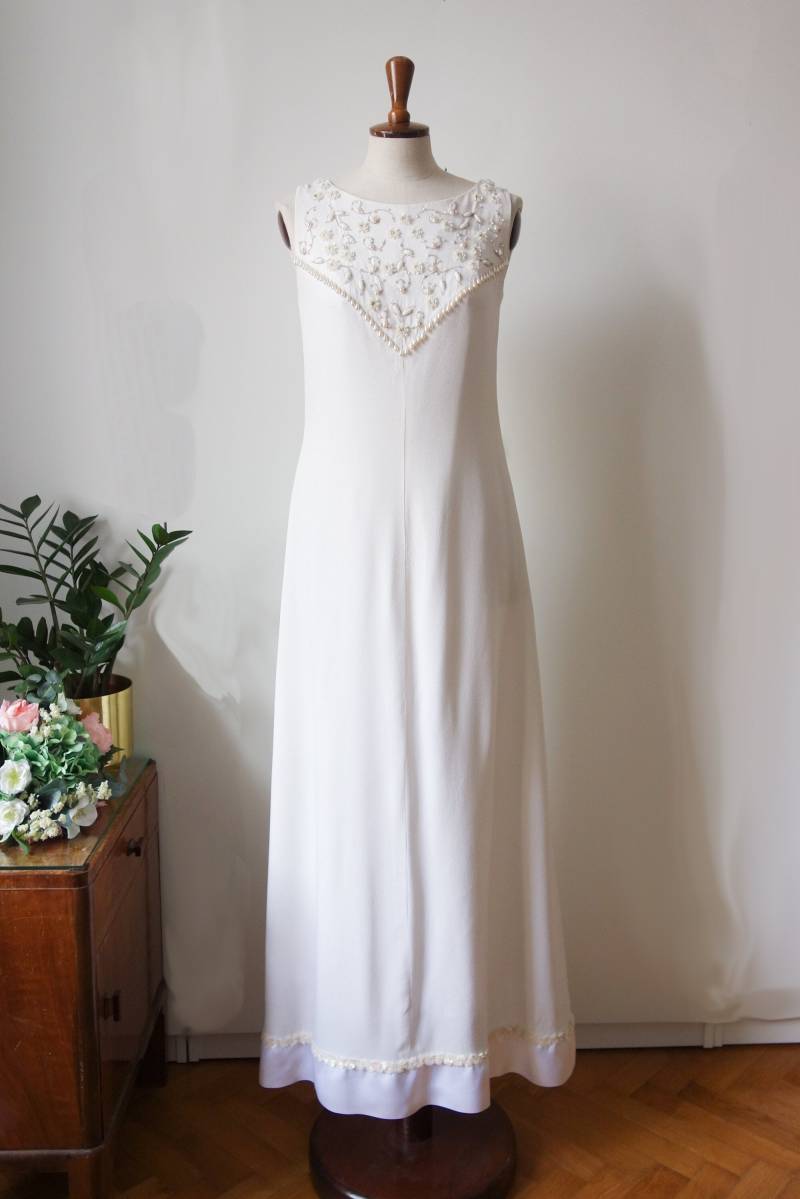 Langes, Besticktes Kleid, 60Er Jahre, True Vintage von VintageundRosenroth