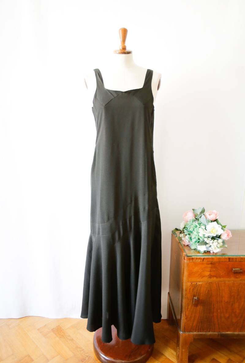 Langes 20Er Jahre Kleid Aus Seidencrepe, Flapper von VintageundRosenroth