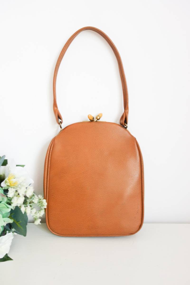 Rehbraune Henkeltasche, 50Er Jahre von VintageundRosenroth