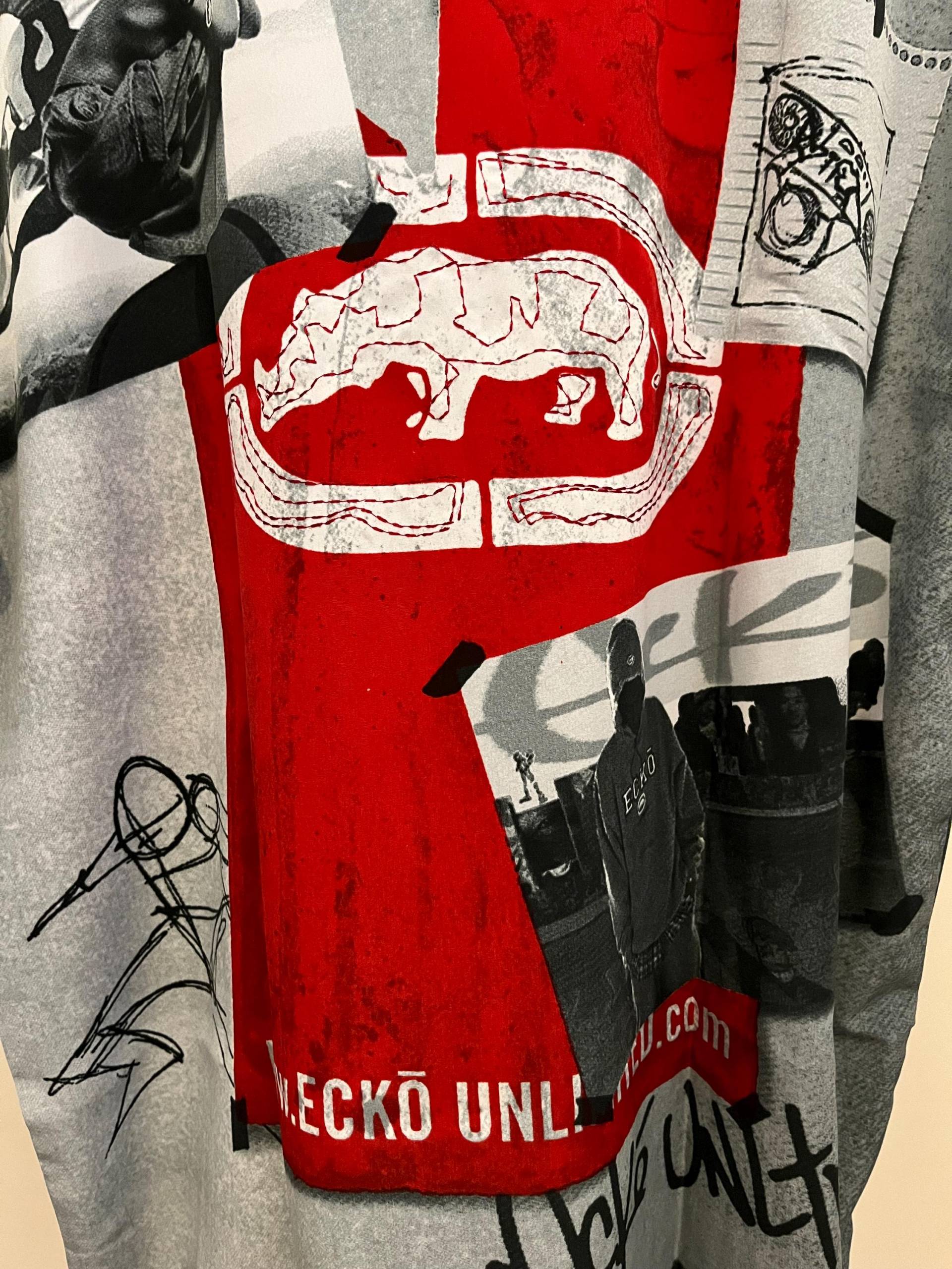 Ecko Unltd Herren Hemd Original Y2K Graffiti Old Shool Hip Hop Shirt Vintage Streetwear L Large von Vintagewondershop