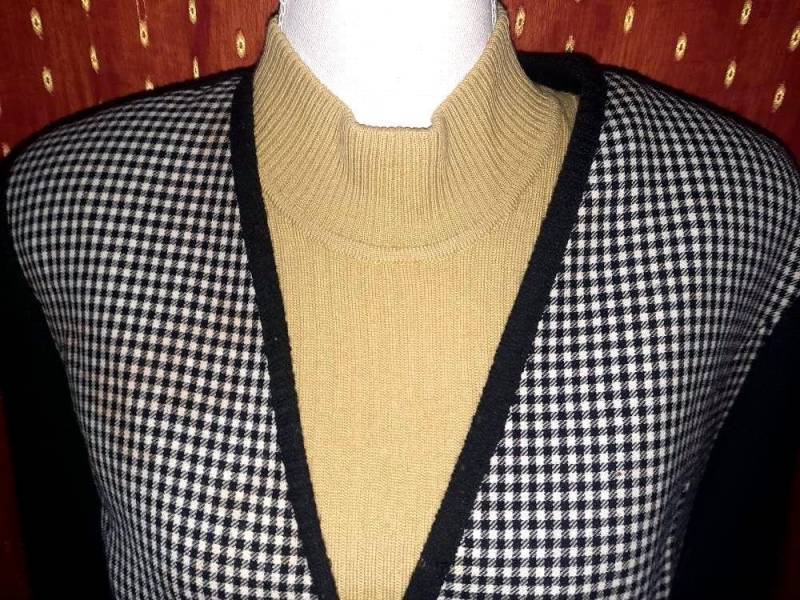 Blazervintageschwarzweiß42L von Vintagewunderwelt