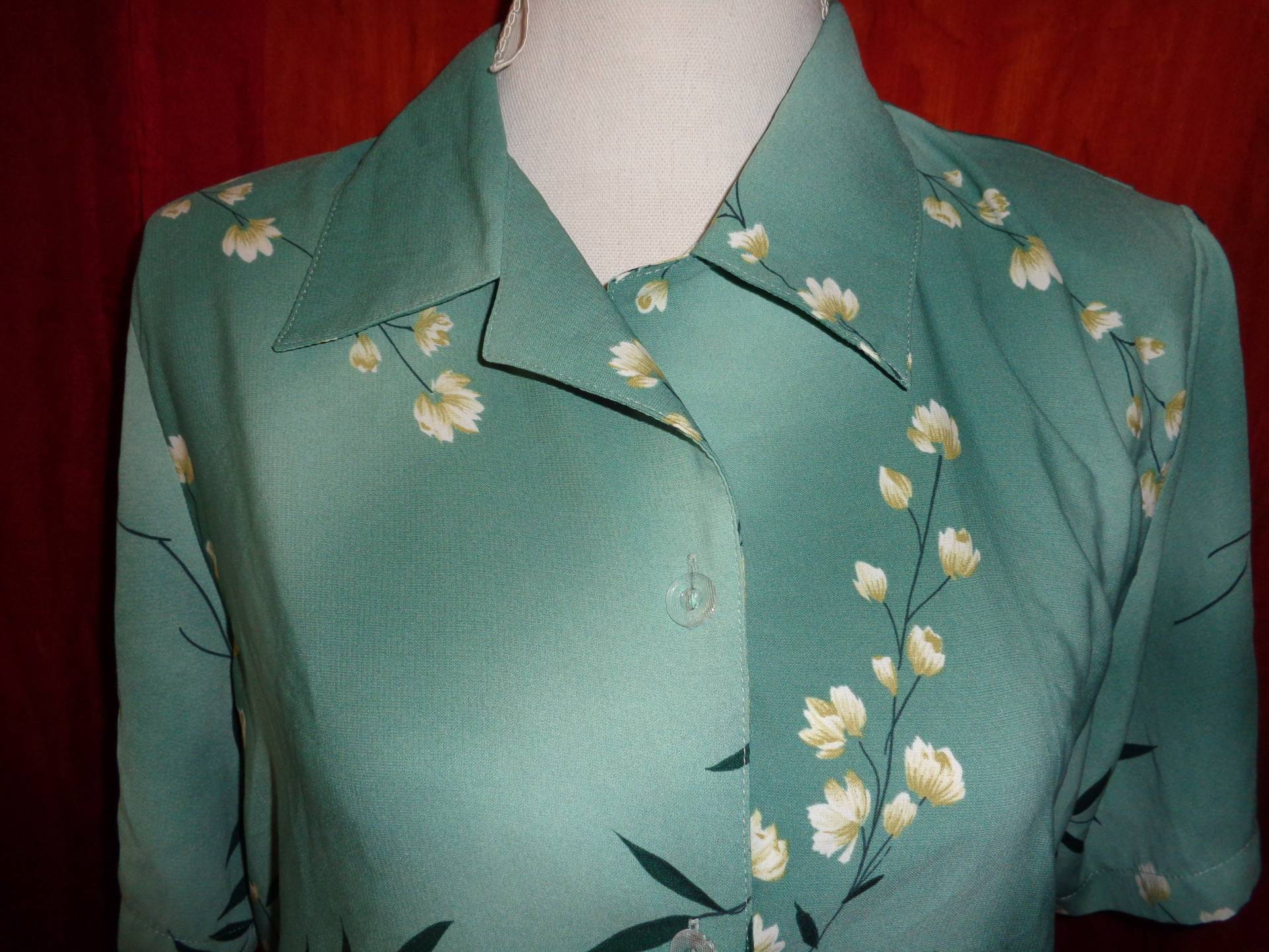 Bllusevintagemintblautürkisflowersm Bllusevintagemintblautürkisflowersm von Vintagewunderwelt