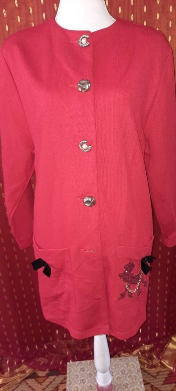 Blusejackevintagerotlxl von Vintagewunderwelt