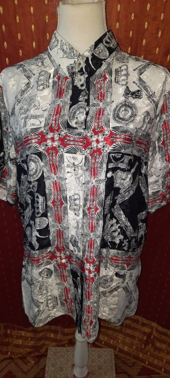 Blusevintagecrazypattern46L Blusevintagecrazypattern46L von Vintagewunderwelt