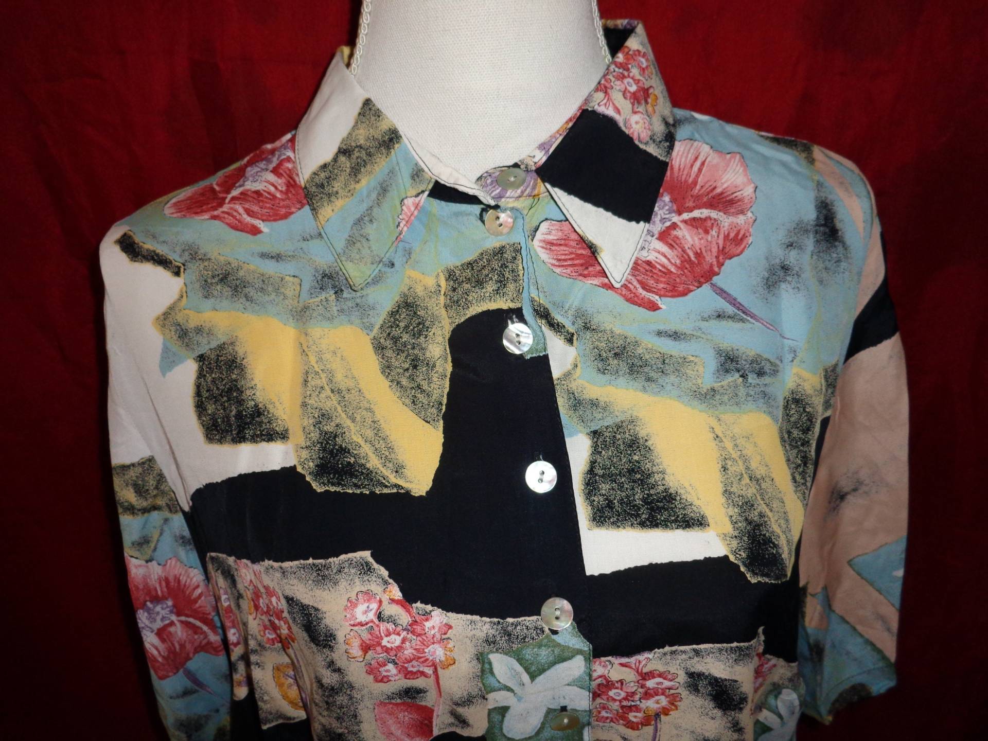 Blusevintagecrazypatternherbstoversizedmustermix Blusevintagecrazypatternherbstoversizedmustermix von Vintagewunderwelt
