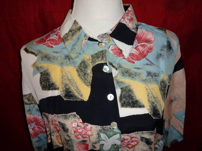 Blusevintagecrazypatternherbstoversizedmustermix Blusevintagecrazypatternherbstoversizedmustermix von Vintagewunderwelt