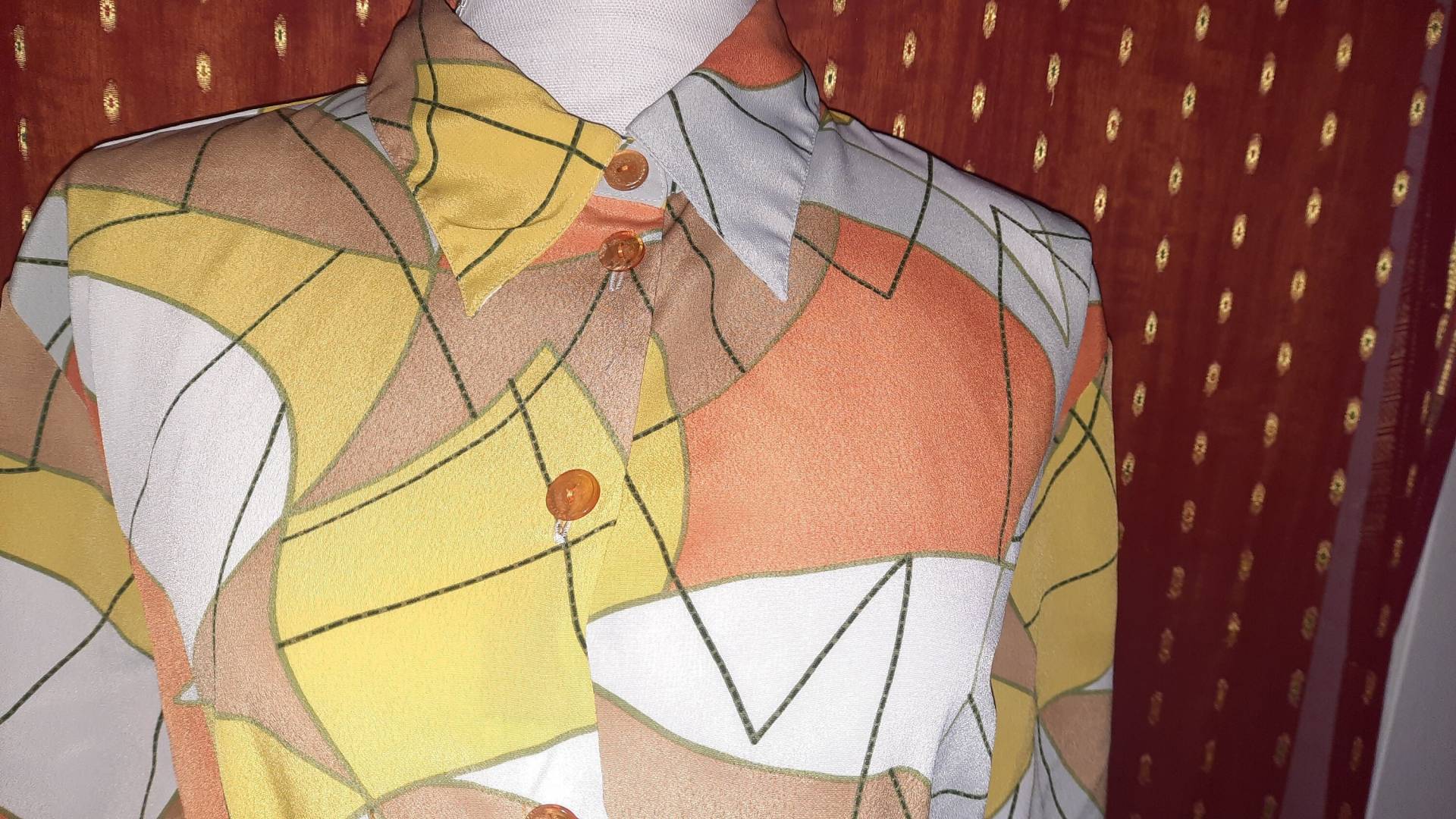 Blusevintagecrazypatternxxloversized Blusevintagecrazypatternxxloversized von Vintagewunderwelt