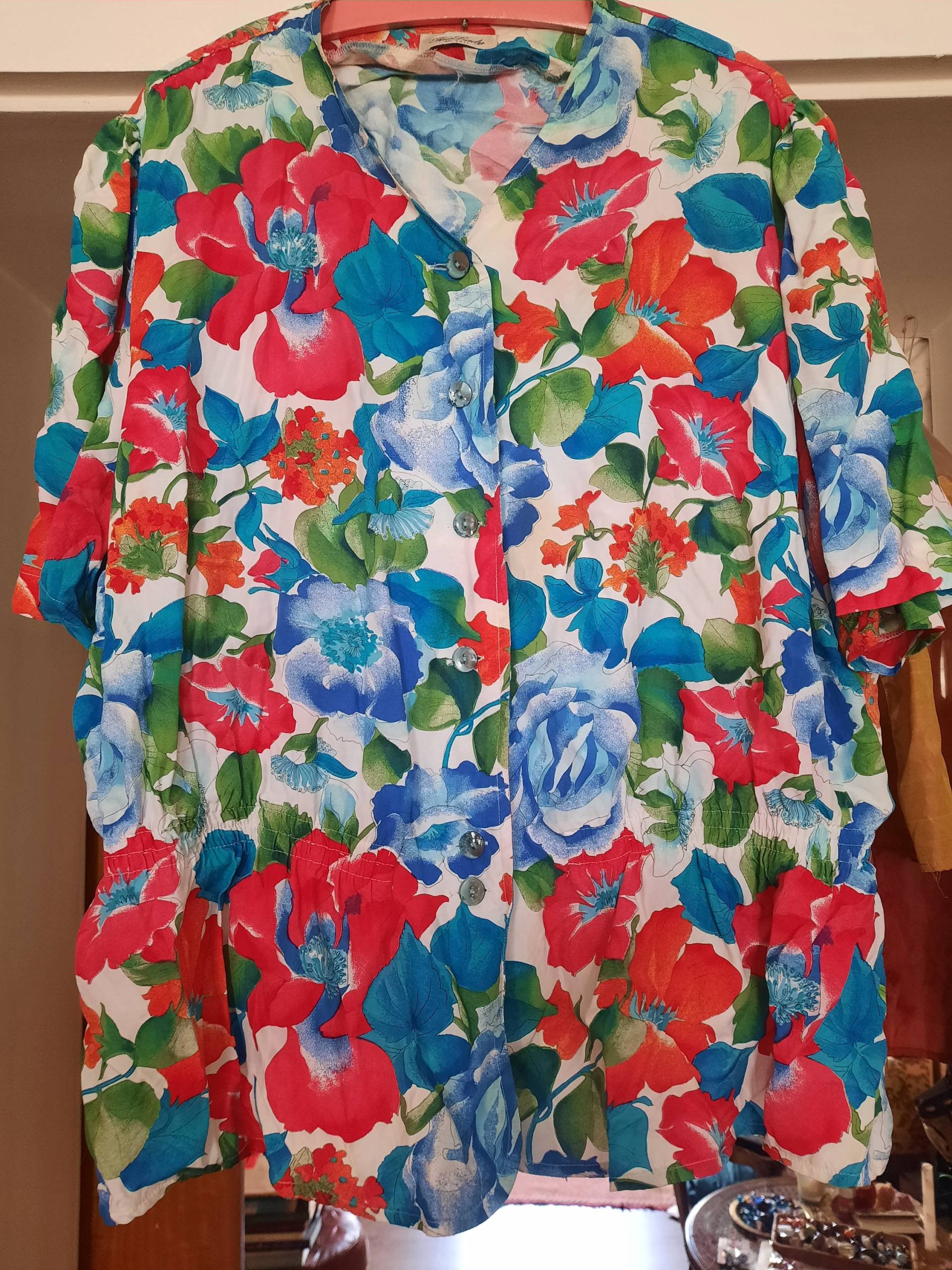 Blusevintageflorallxloversized von Vintagewunderwelt