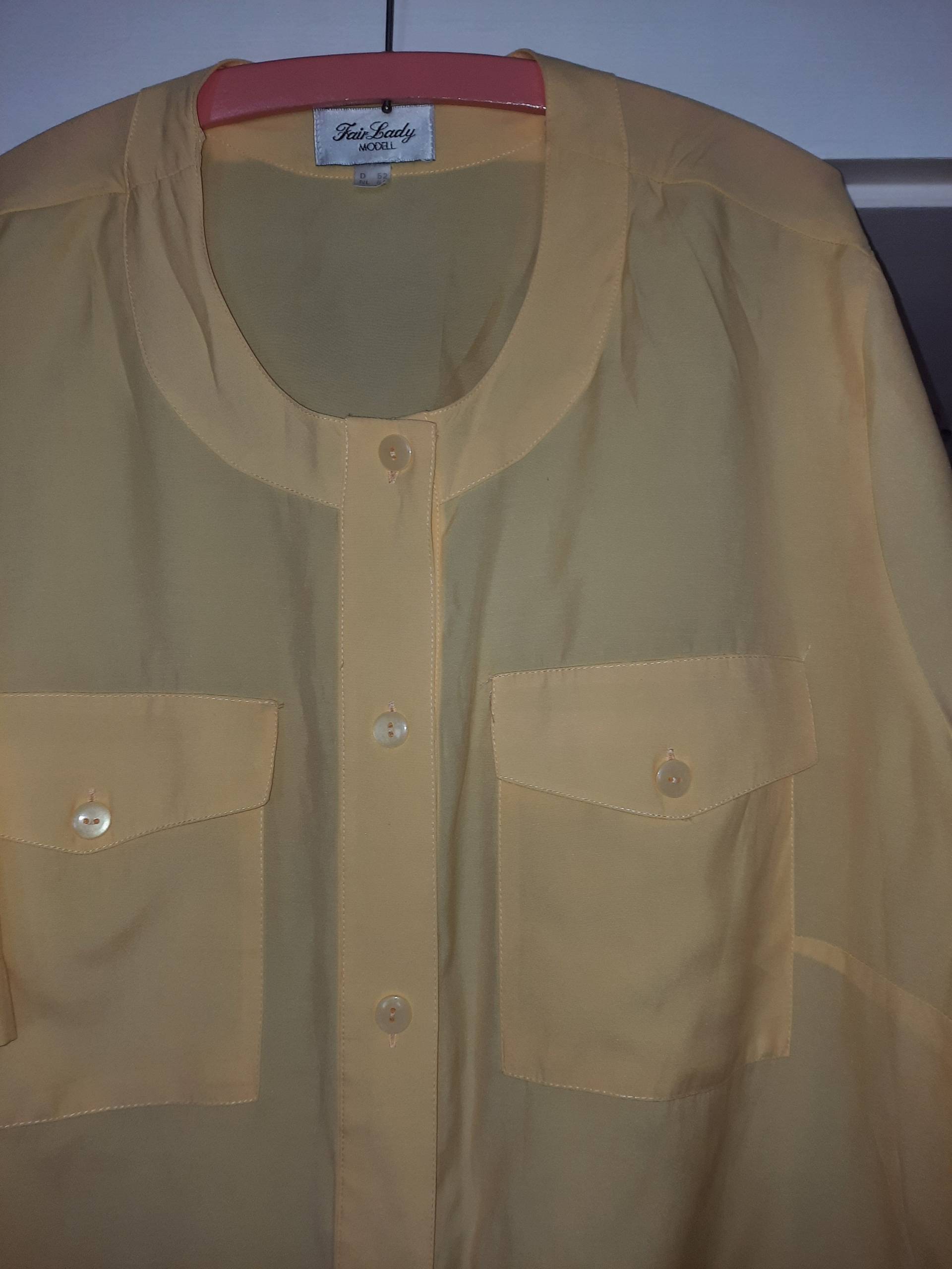 Blusevintagegelboversizedxl Blusevintagegelboversizedxl von Vintagewunderwelt