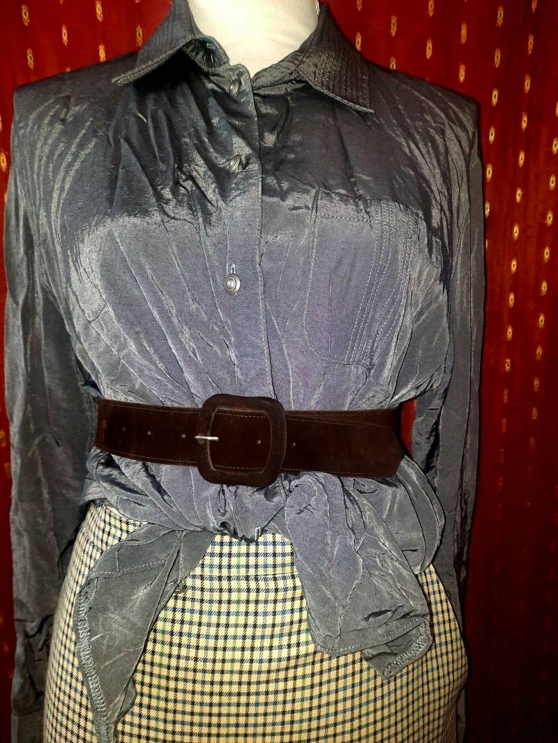 Blusevintagegrau40M von Vintagewunderwelt