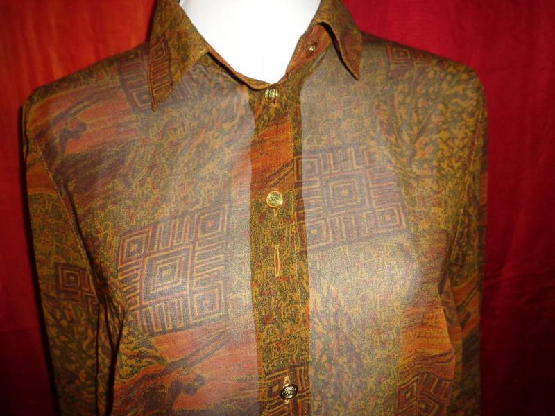 Blusevintagegrünbraun4442L Blusevintagegrünbraun4442L von Vintagewunderwelt