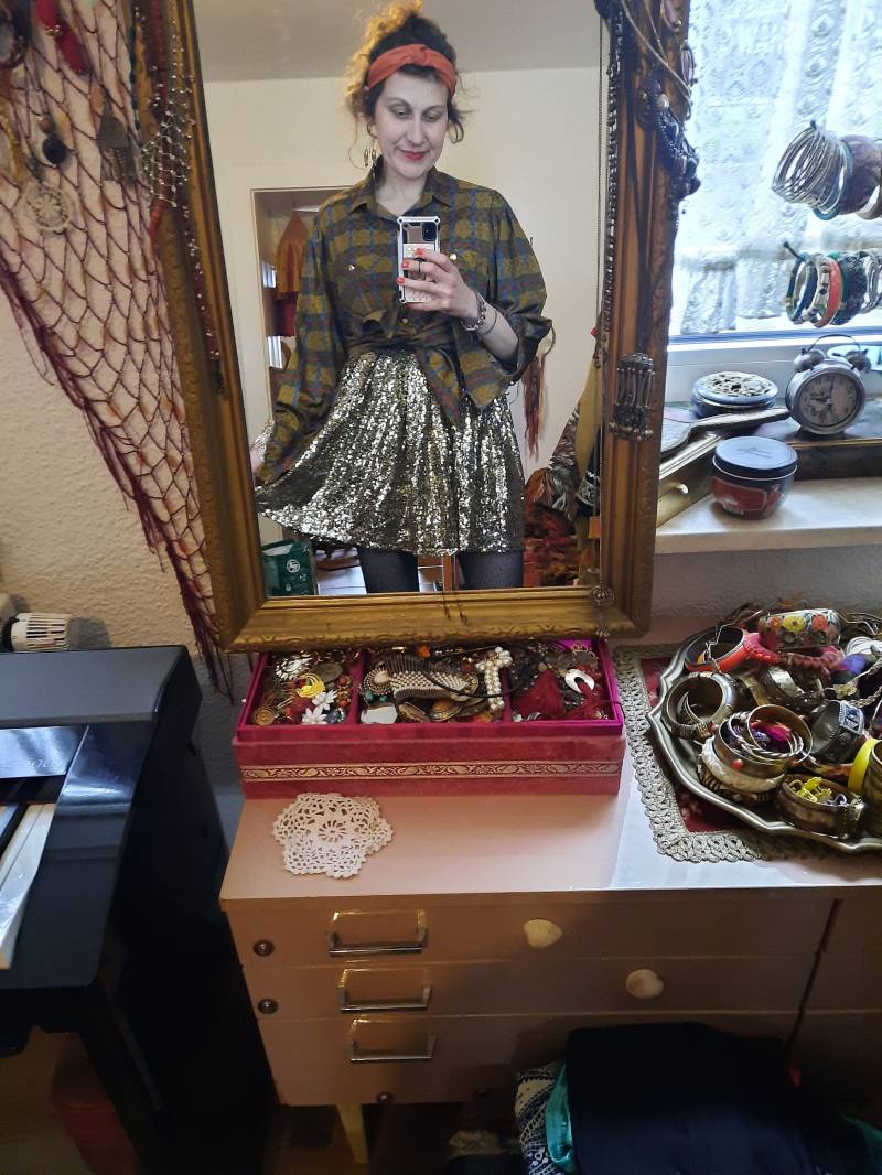 Blusevintagekariertml von Vintagewunderwelt