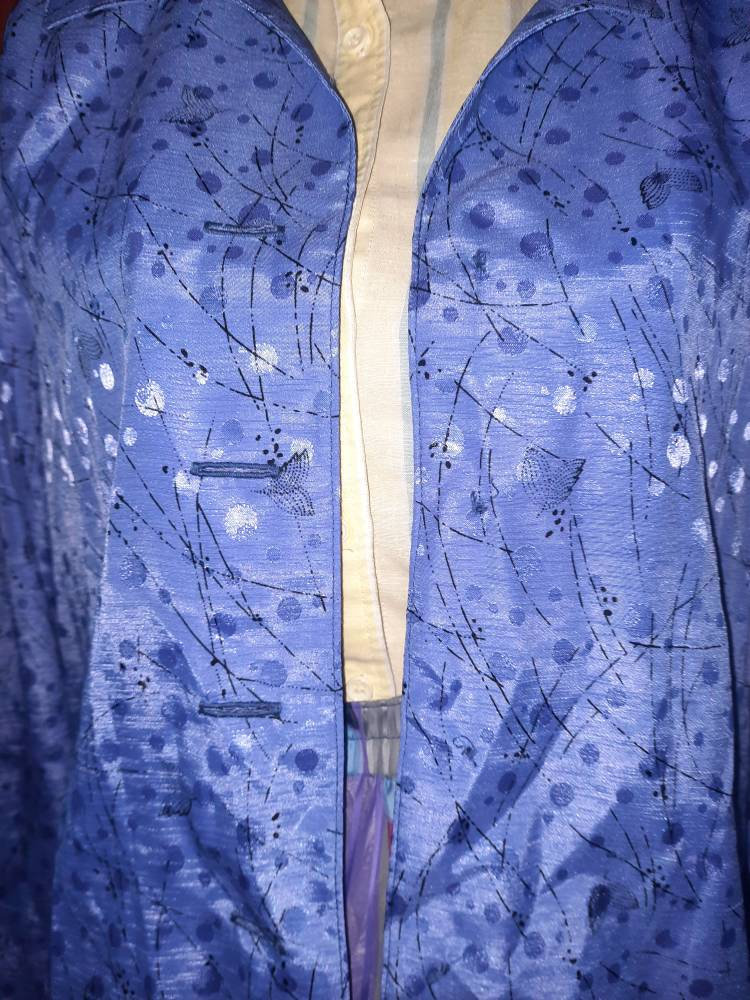 Blusevintagelilafliederoversizedblousonjacke von Vintagewunderwelt