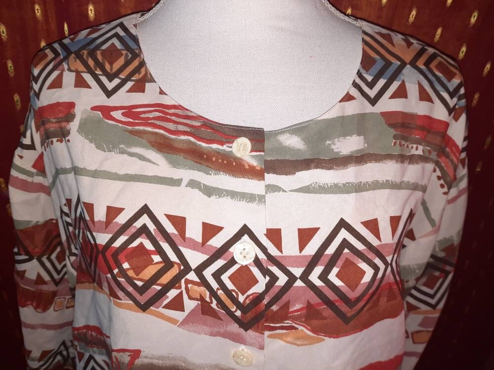 Blusevintagemustermixcrazypatternxloversized46 Blusevintagemustermixcrazypatternxloversized46 von Vintagewunderwelt