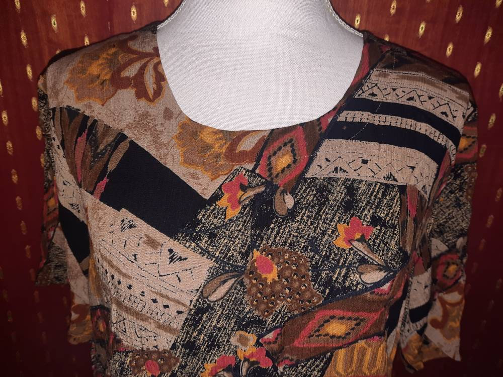 Blusevintageoberteilcrazypatternml von Vintagewunderwelt