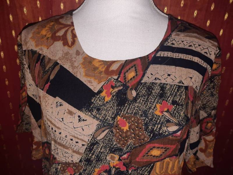 Blusevintageoberteilcrazypatternml von Vintagewunderwelt