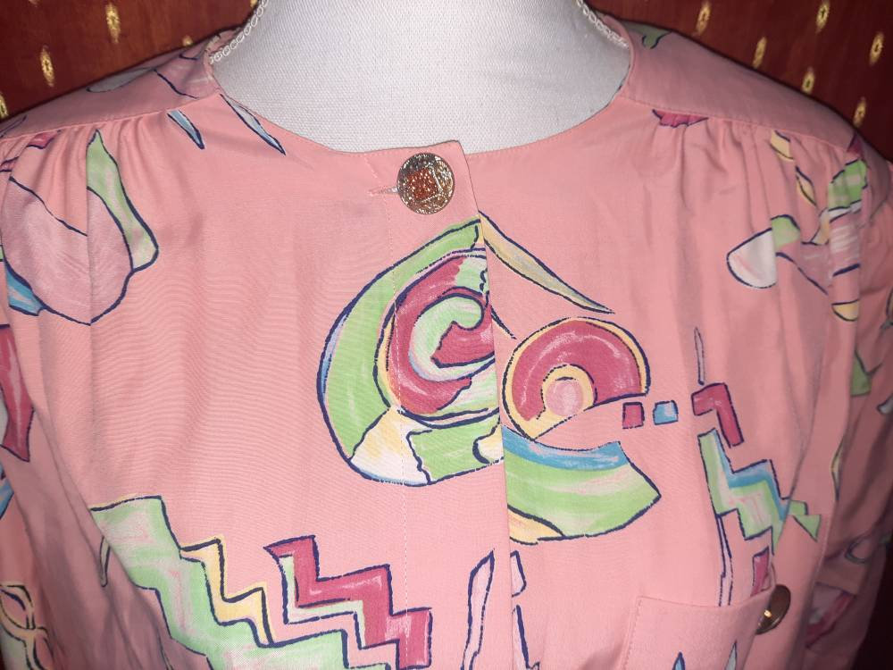 Blusevintagerosacrazypatternxl Blusevintagerosacrazypatternxl von Vintagewunderwelt