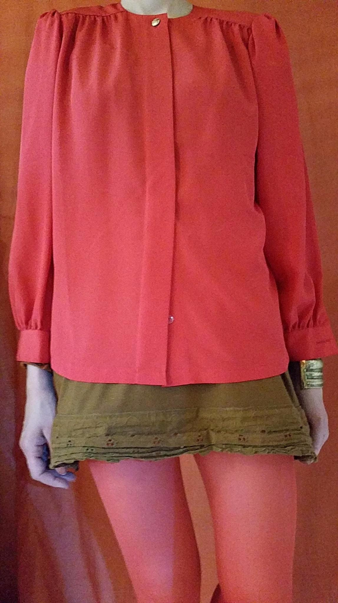 Blusevintagerot38Blousonjacke Blusevintagerot38Blousonjacke von Vintagewunderwelt