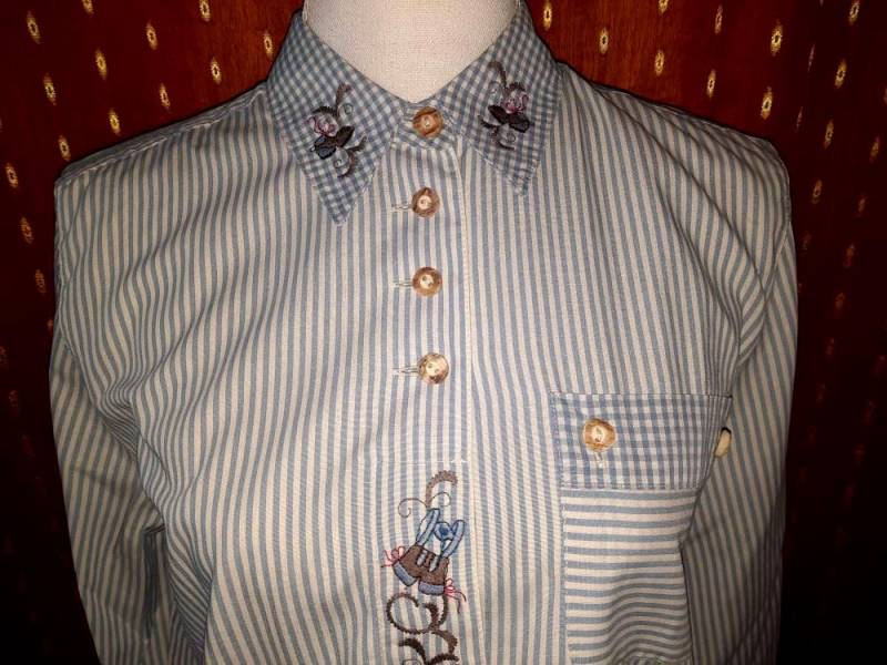 Blusevintagetrachtenstreifenjulius Lang3638 von Vintagewunderwelt