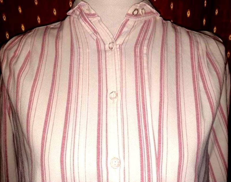 Blusevintagetrachtenweißrosahammerschmidtsm von Vintagewunderwelt