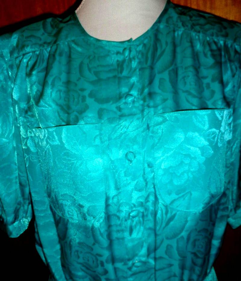Blusevintagetürkisblau4080Ereighties Blusevintagetürkisblau4080Ereighties von Vintagewunderwelt