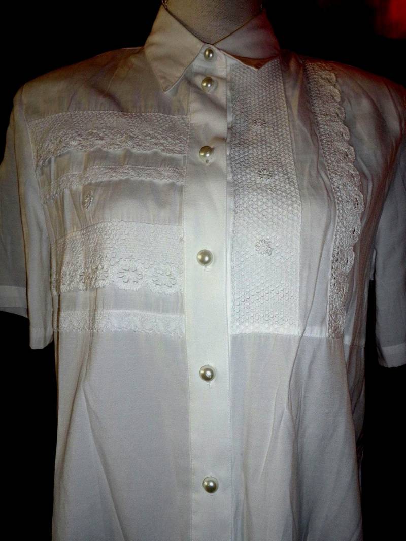 Blusevintageweiß38Boho Blusevintageweiß38Boho von Vintagewunderwelt