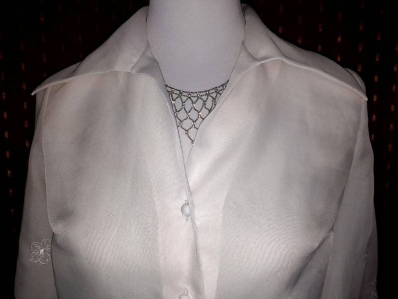 Blusevintageweissspitze40 Blusevintageweissspitze40 von Vintagewunderwelt