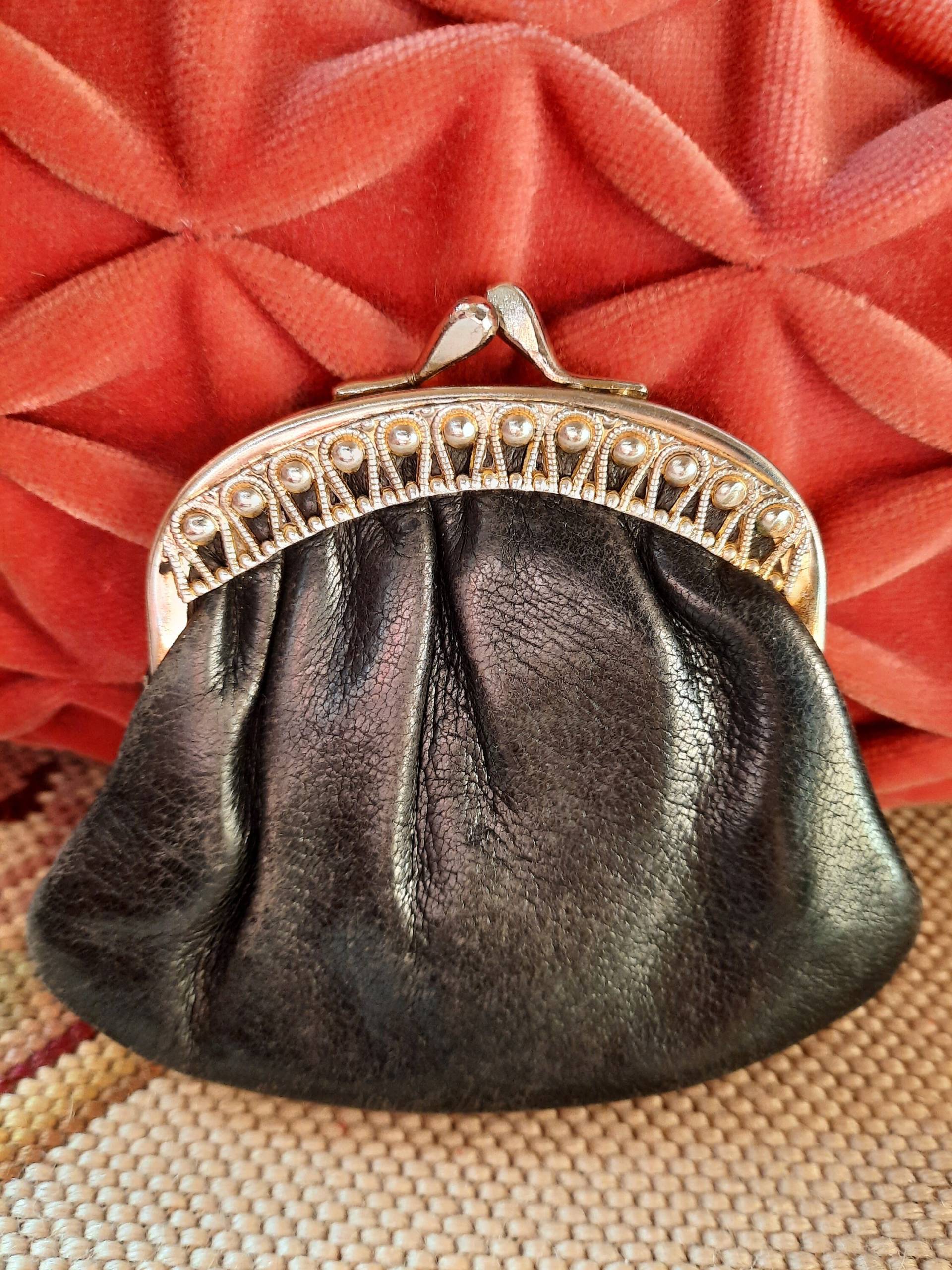 Geldbörsebraunsilbervintage von Vintagewunderwelt