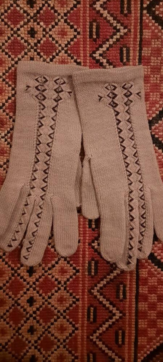 Handschuhegraumswolle von Vintagewunderwelt