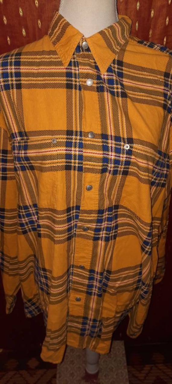 Hemdkarokariertgelbblauoversized Hemdkarokariertgelbblauoversized von Vintagewunderwelt